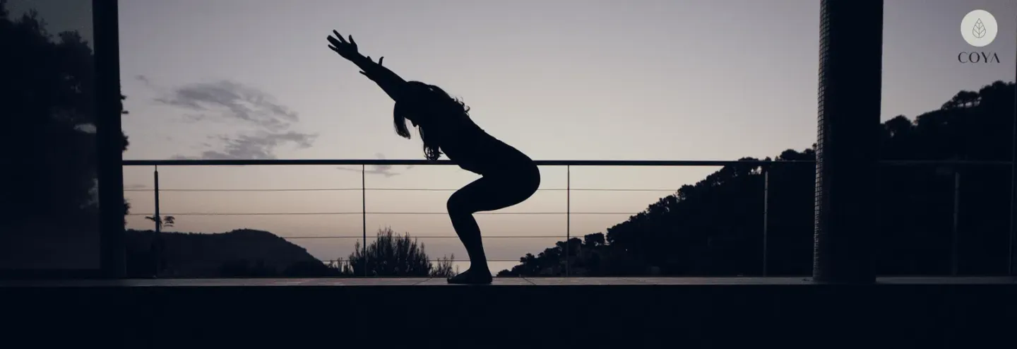 Μια γυναίκα που ασκεί Vinyasa